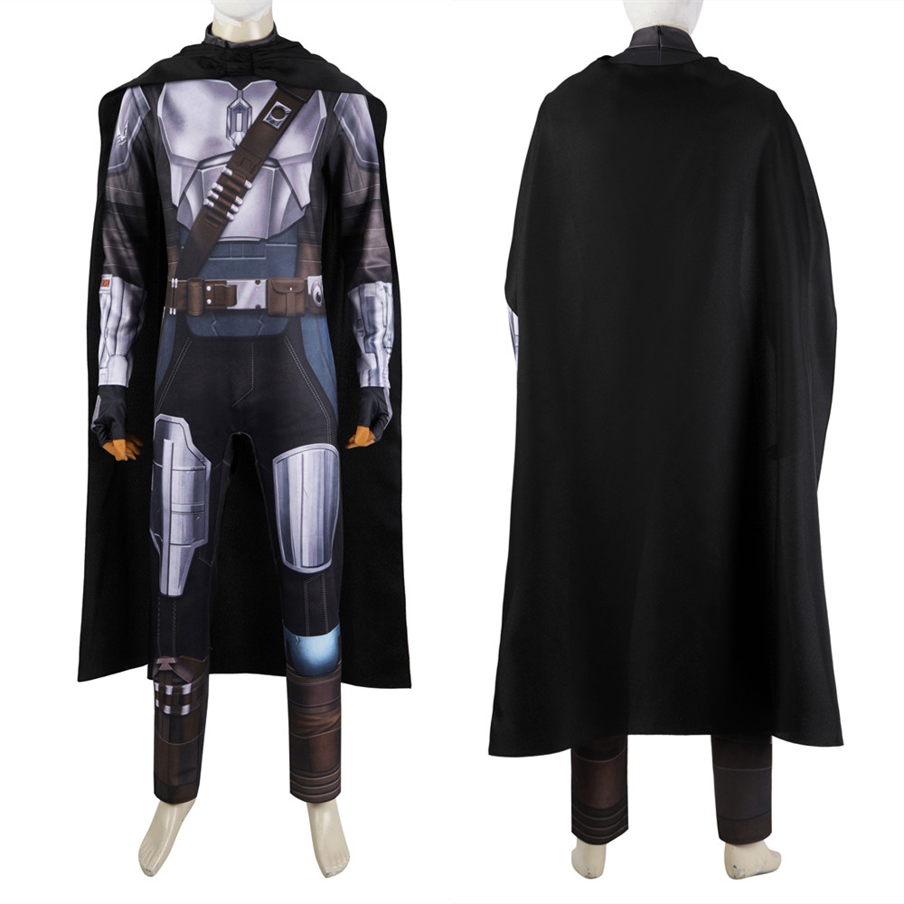 The Mandalorian 3 Mandalorian Din Djarin Jumpsuit with Cloak