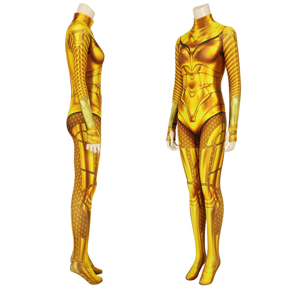 Wonder Woman 1984 Diana Prince Golden 3D Cosplay Jumpsuit