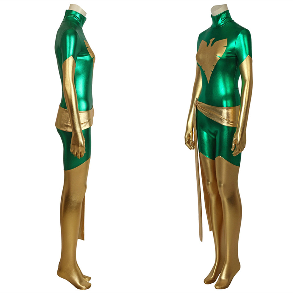 X-Men Green Phoenix Cosplay Jumpsuit