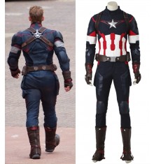 The Avengers Age of Ultron Steve Rogers Captain America Cosplay Costume