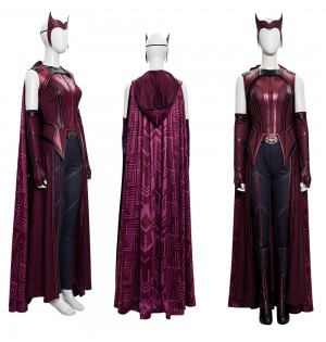 WandaVision Scarlet Witch Wanda Cosplay Costume Deluxe Version