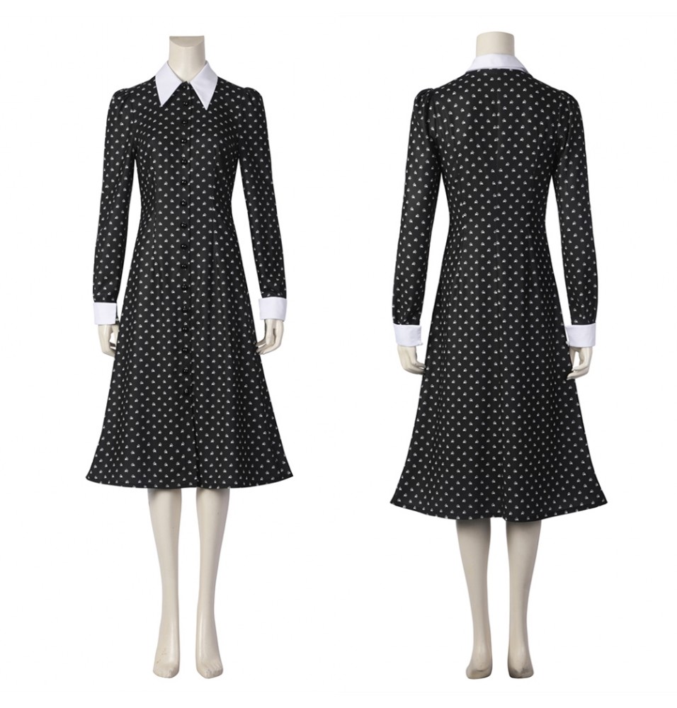 2022 TV Wednesday Addams Cosplay Dress