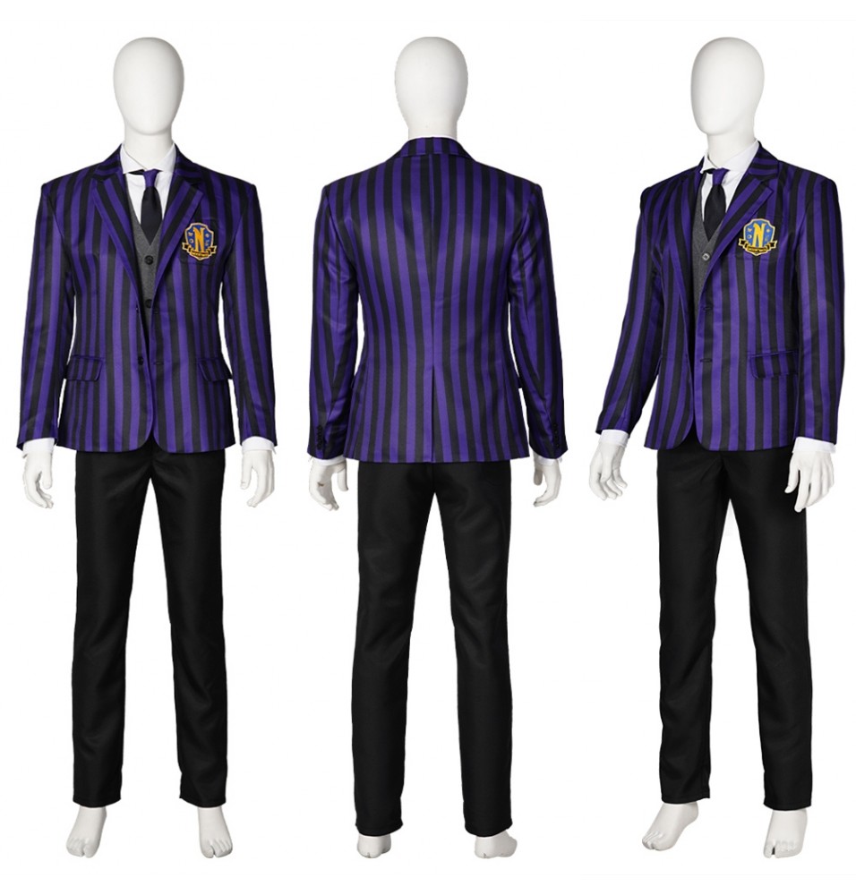 2022 TV Wednesday Male School Uniform Cosplay Costume