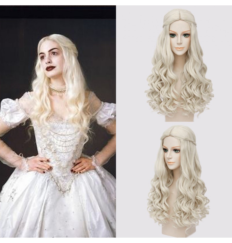 Disney Alice in Wonderland 2 The White Queen Cosplay Wigs