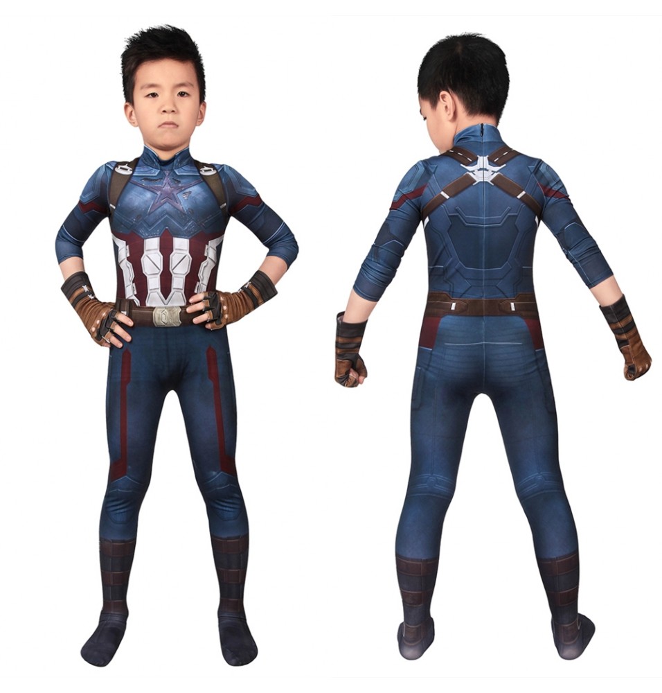 Avengers Infinity War Captain America Kids 3D Jumpsuit