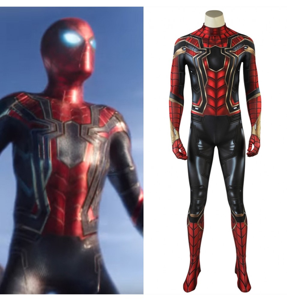 Avengers Infinity War Spider Man Cosplay Costume 3D Printed Jumpsuit