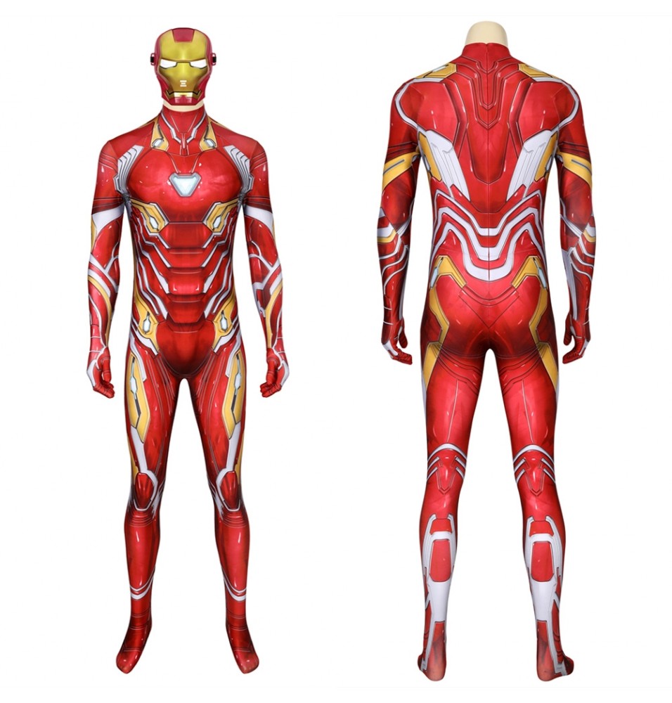 Avengers Iron Man Tony Stark Nanotech Suit Cosplay Jumpsuit