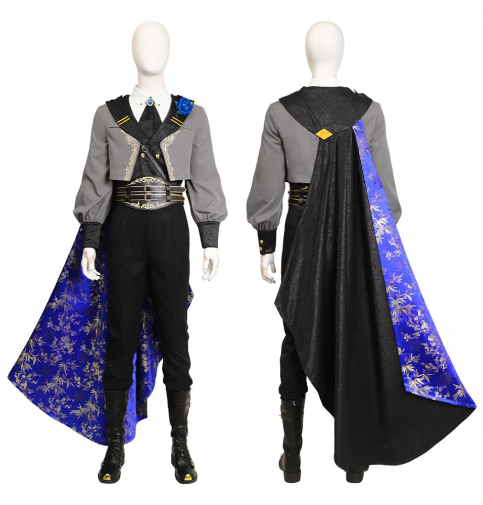 Final Fantasy 7 Sephiroth Blue Rose Night Cosplay Costume