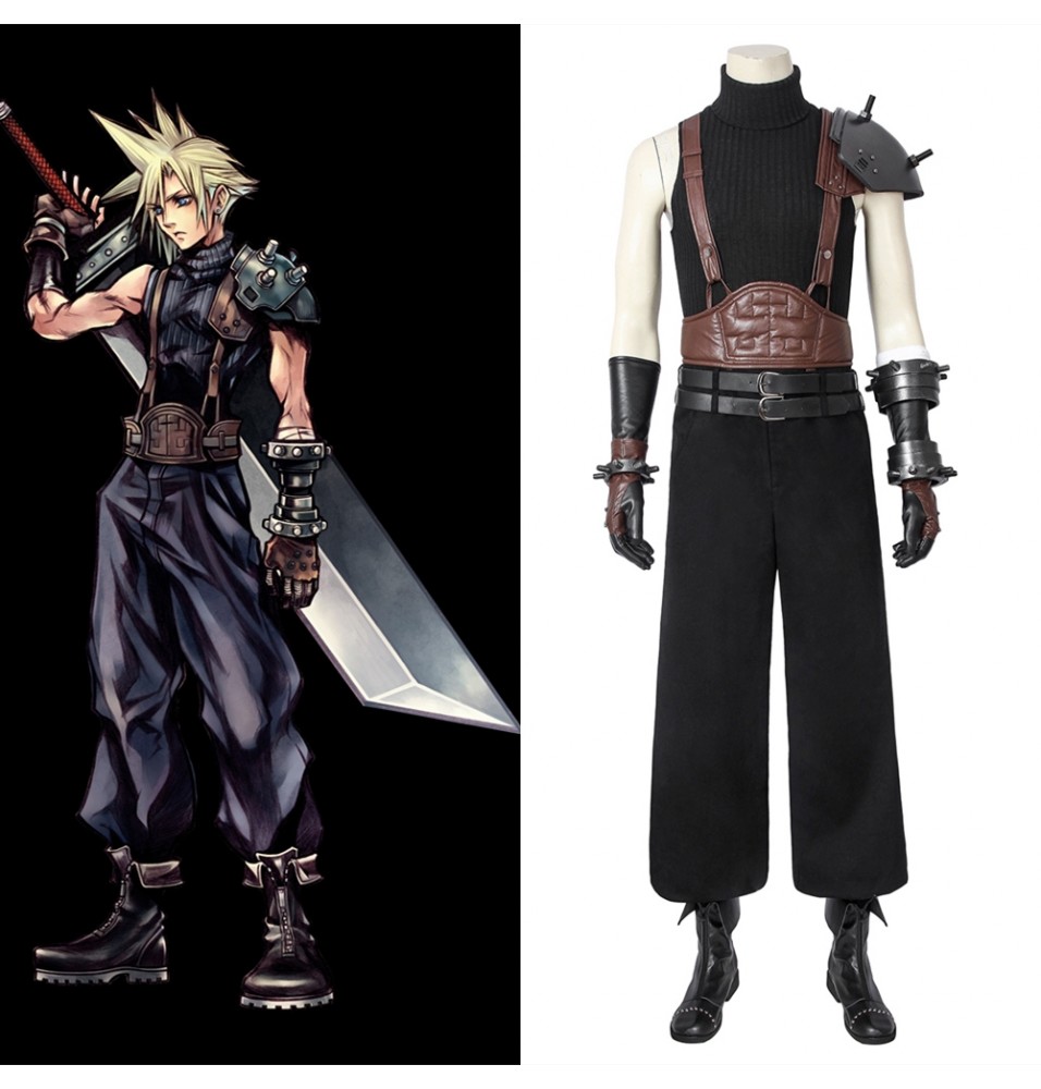 Final Fantasy VII FF7 PS4 Game Cloud Strife Cosplay Costume