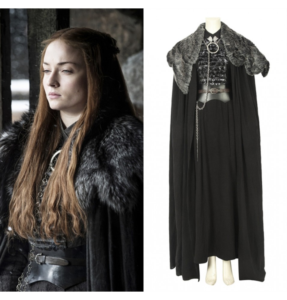 Game of Thrones Season 8 Sansa Stark Cosplay Costume