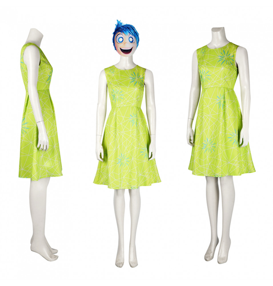 Inside Out 2 Joy Green Cosplay Dress
