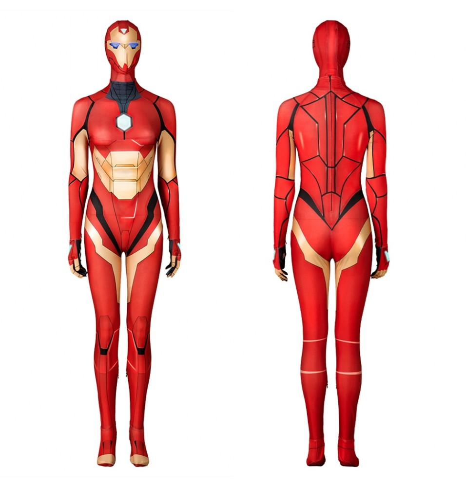 Ironheart Riri Williams Female Iron Man Cosplay Jumpsuit