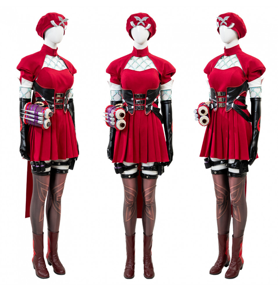 Marvel Rivals Psylocke Red Hat Cosplay Costume