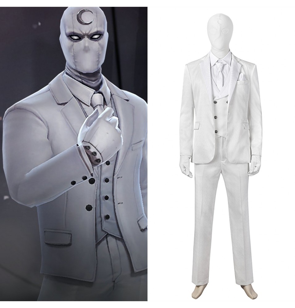 Moon Knight Cosplay Costume White Suit