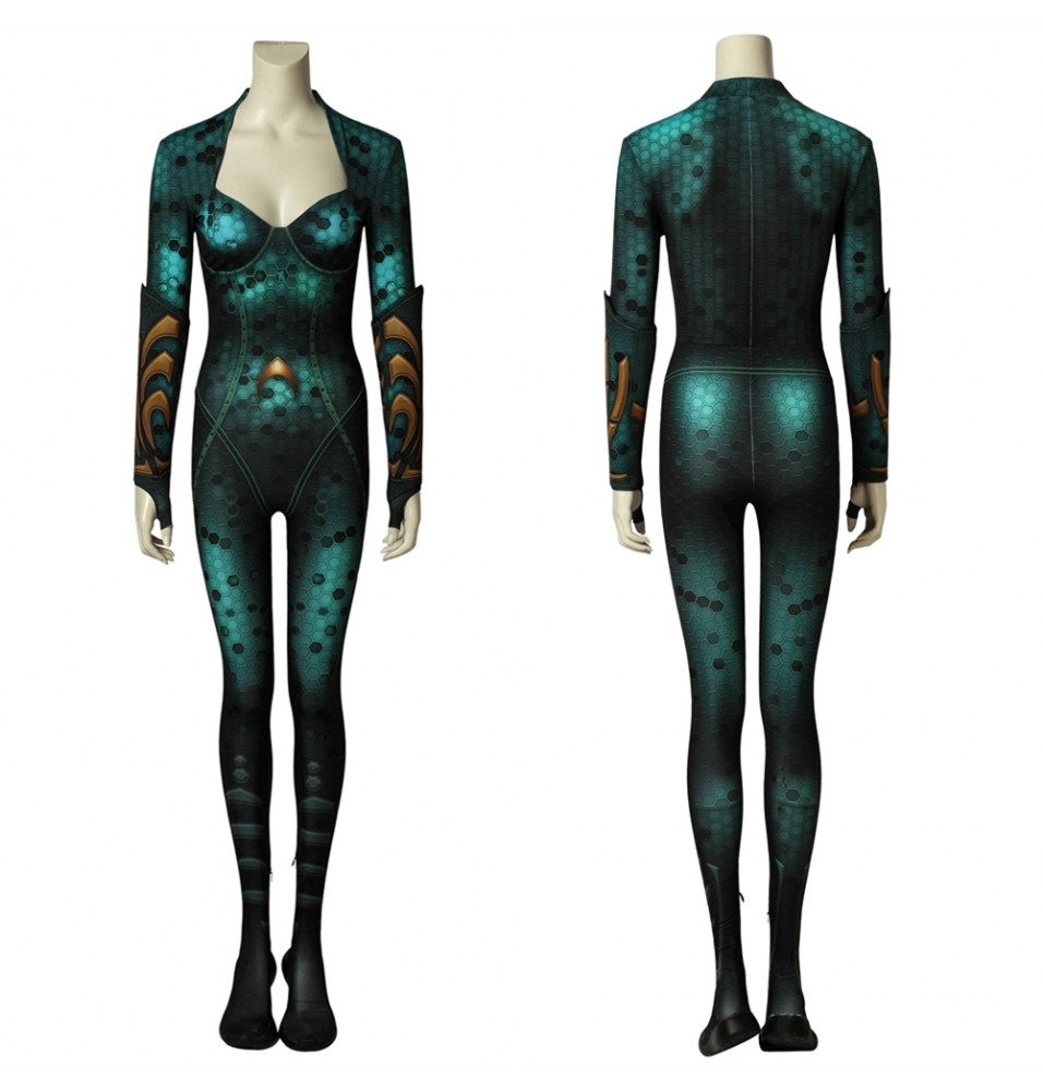 Movie Aquaman Mera 3D Zentai Jumpsuit