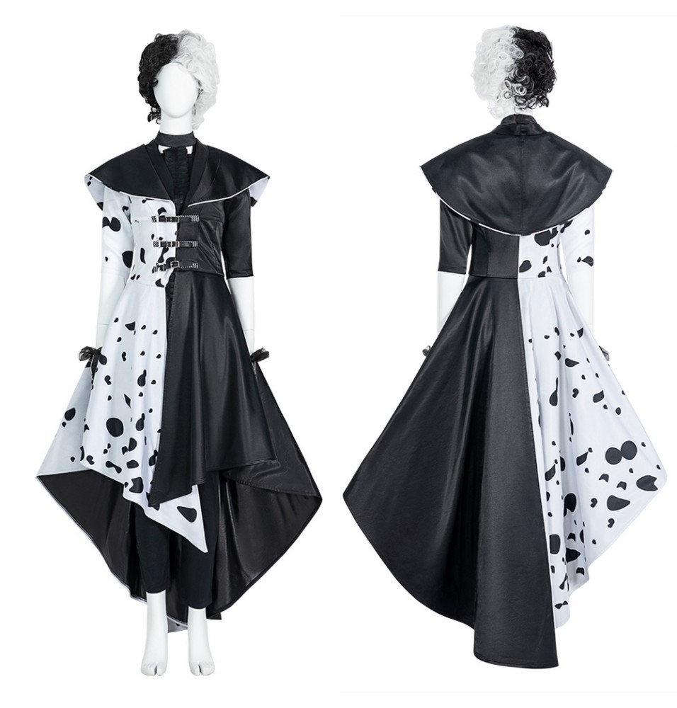 Movie Cruella de Vil Cruella Cosplay Costume