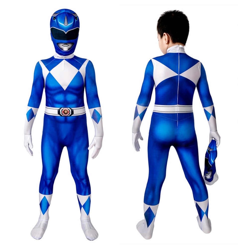 Power Rangers Billy Blue Ranger Kids 3D Jumpsuit