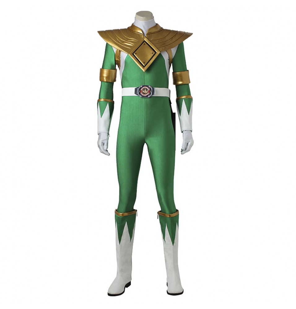 Power Rangers Green Jumpsuits Zyuranger Dragon Green Ranger Cosplay Costume