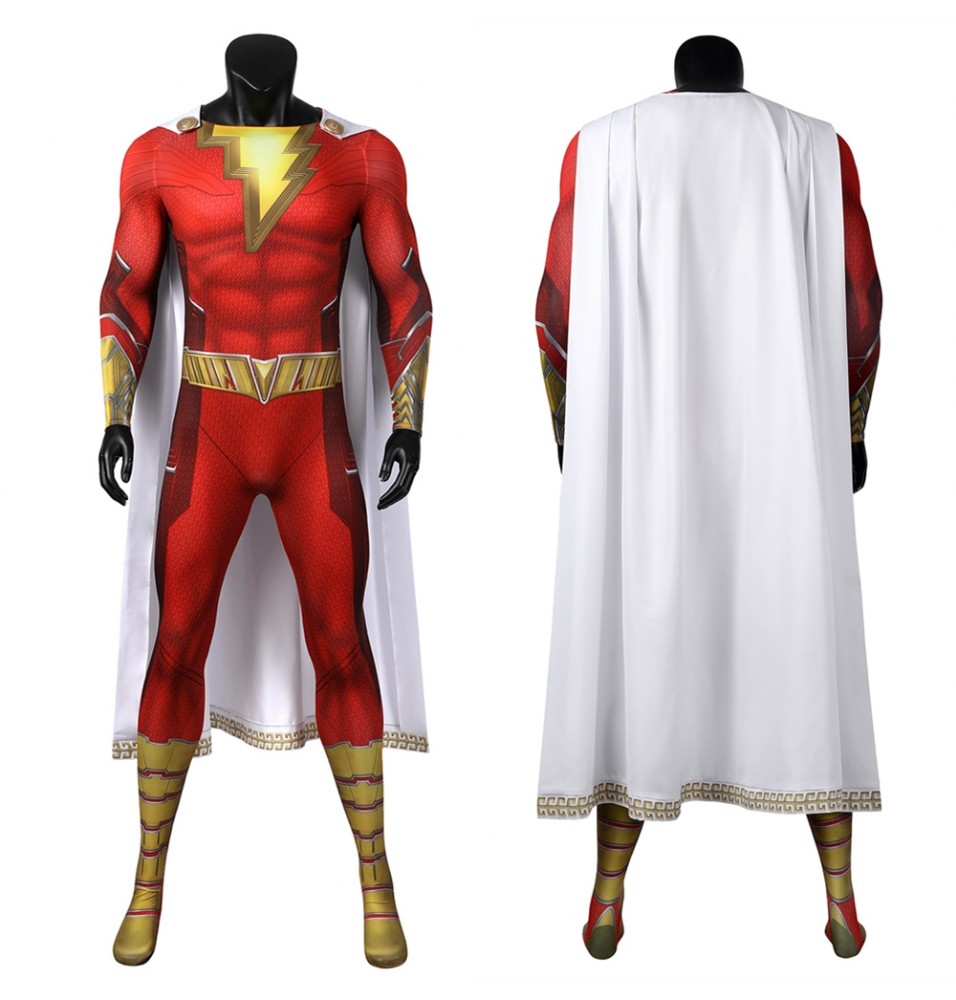 Shazam Fury of the Gods Shazam Cosplay Suit 3D Jumpsuit