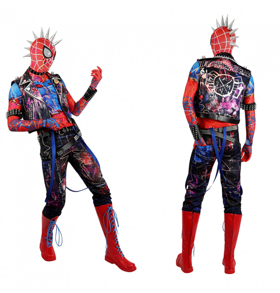 Spider-Man Spider-Punk Hobart Hobie Brown Cosplay Costume