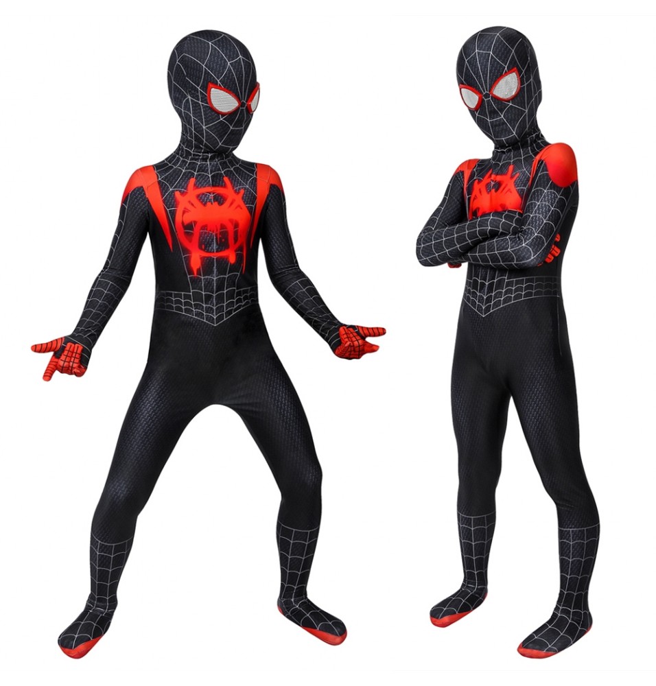 Spider-Man: Into the Spider-Verse Miles Morales Kids 3D Zentai