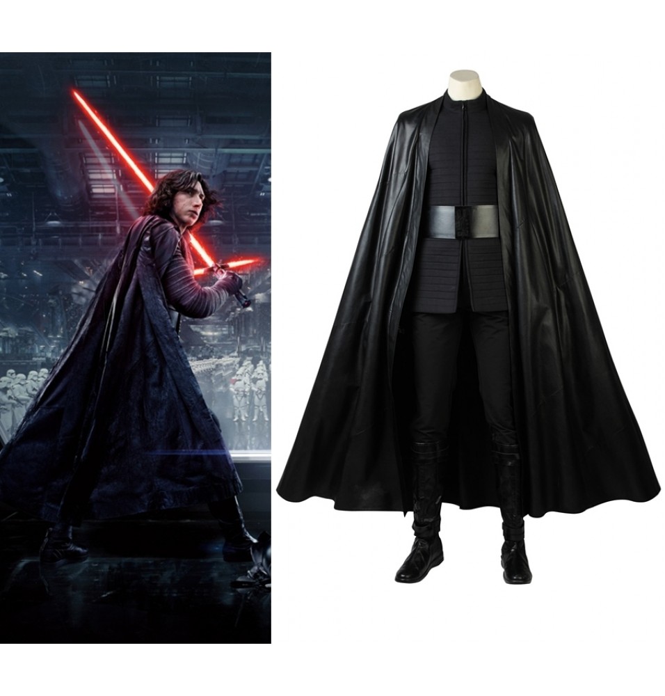 Star Wars The Last Jedi Kylo Ren Cosplay Costume Deluxe Outfit