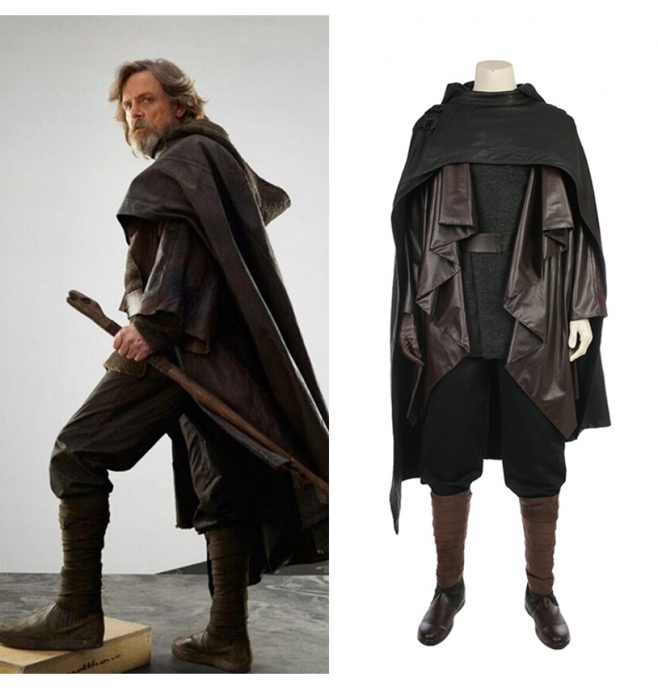 Star Wars The Last Jedi Luke Skywalker Cosplay Costume Deluxe Outfit