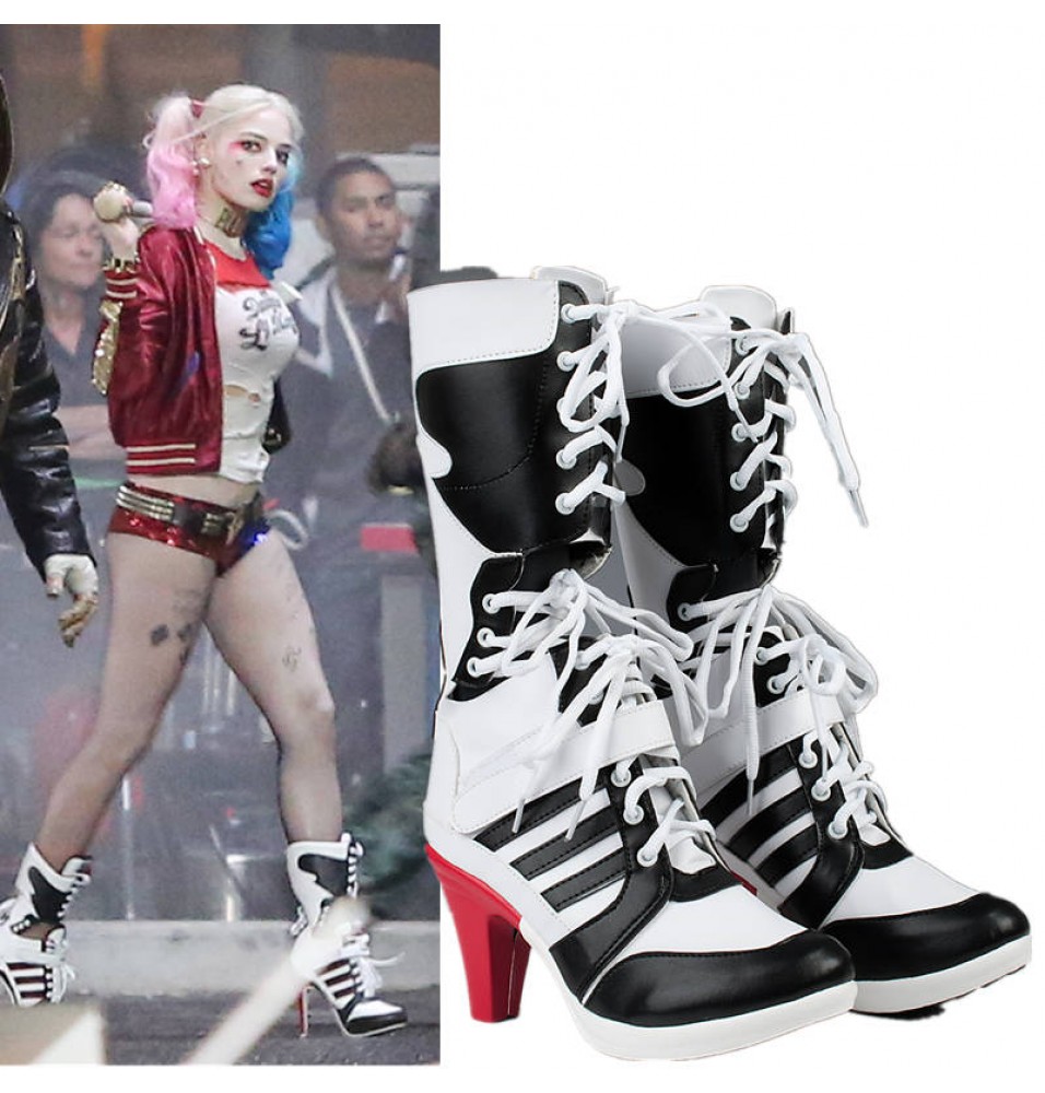 Suicide Squad Harley Quinn Cosplay Shoes Boots