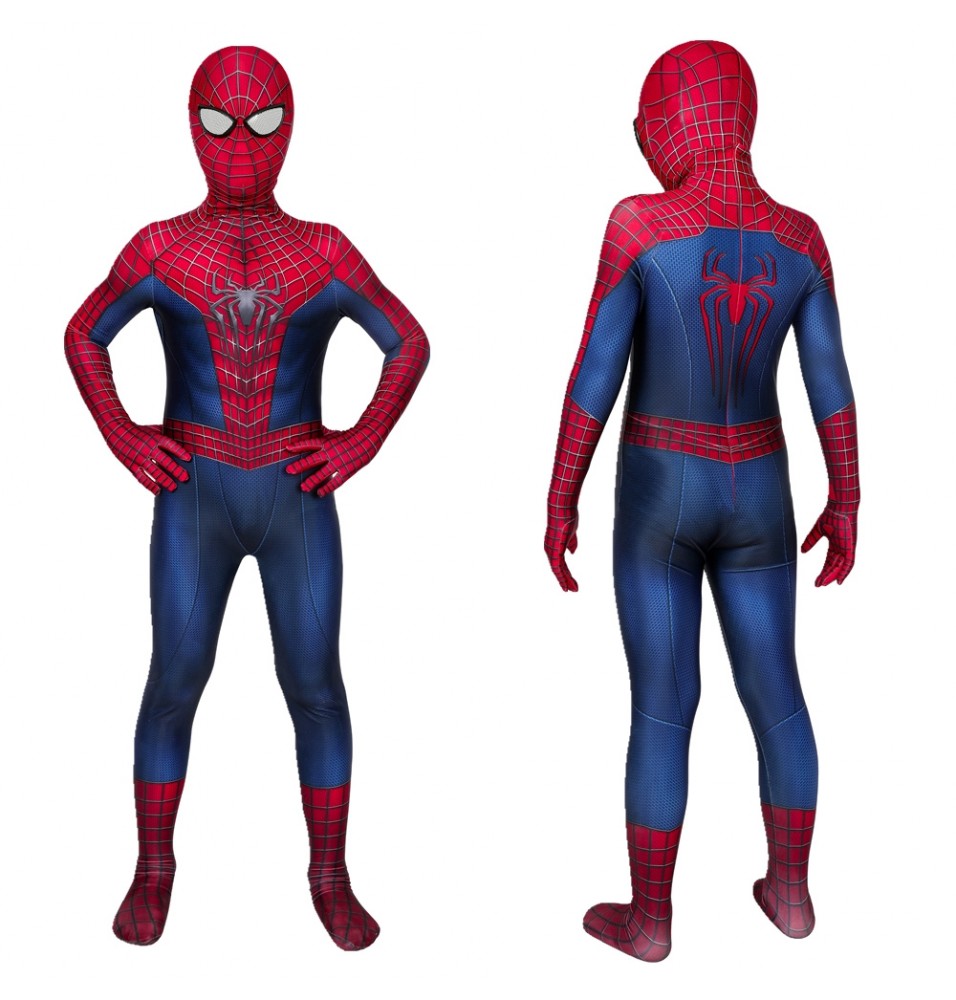 The Amazing Spider-Man Spiderman Peter Parker Kids 3D Zentai Jumpsuit