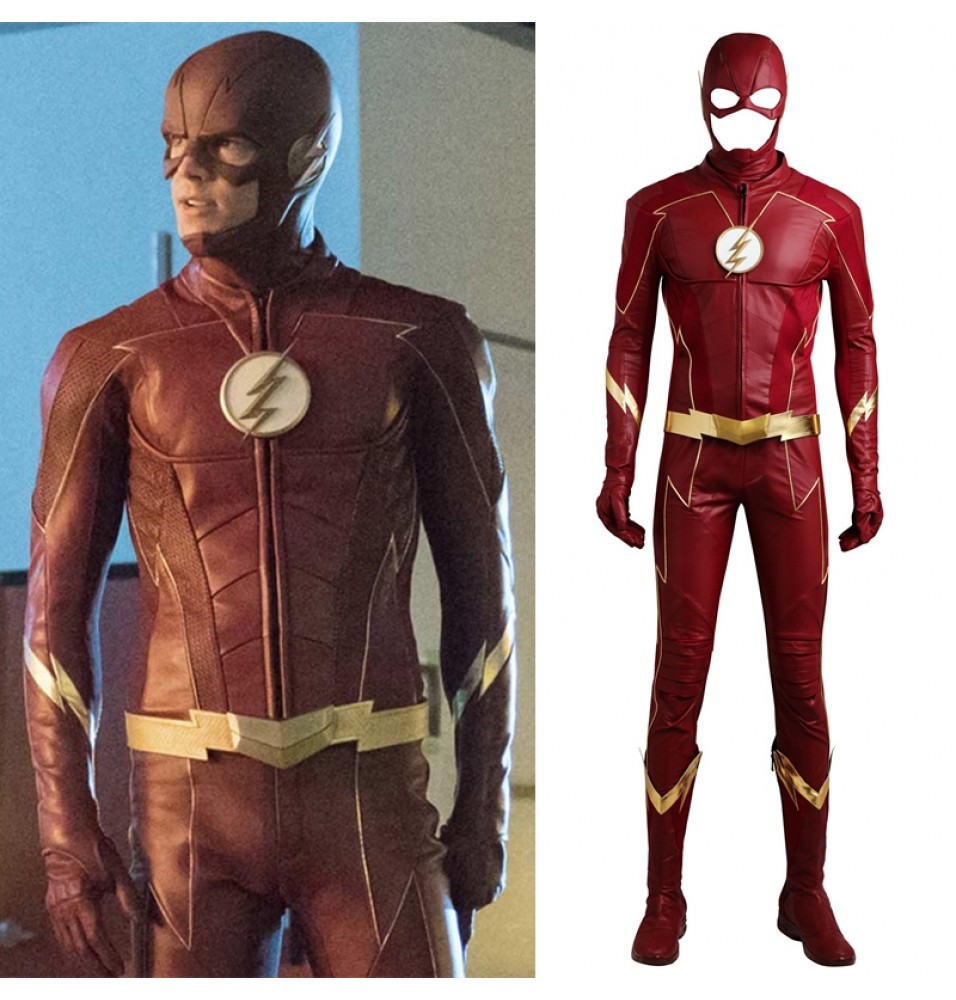 The Flash Season 4 Barry Allen Cosplay Costume Deluxe Outfit