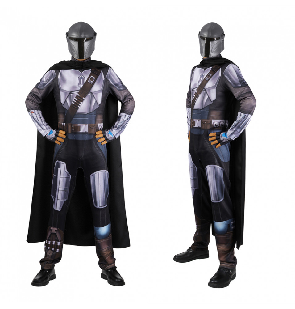 The Mandalorian 3 Mandalorian Din Djarin Jumpsuit with Cloak