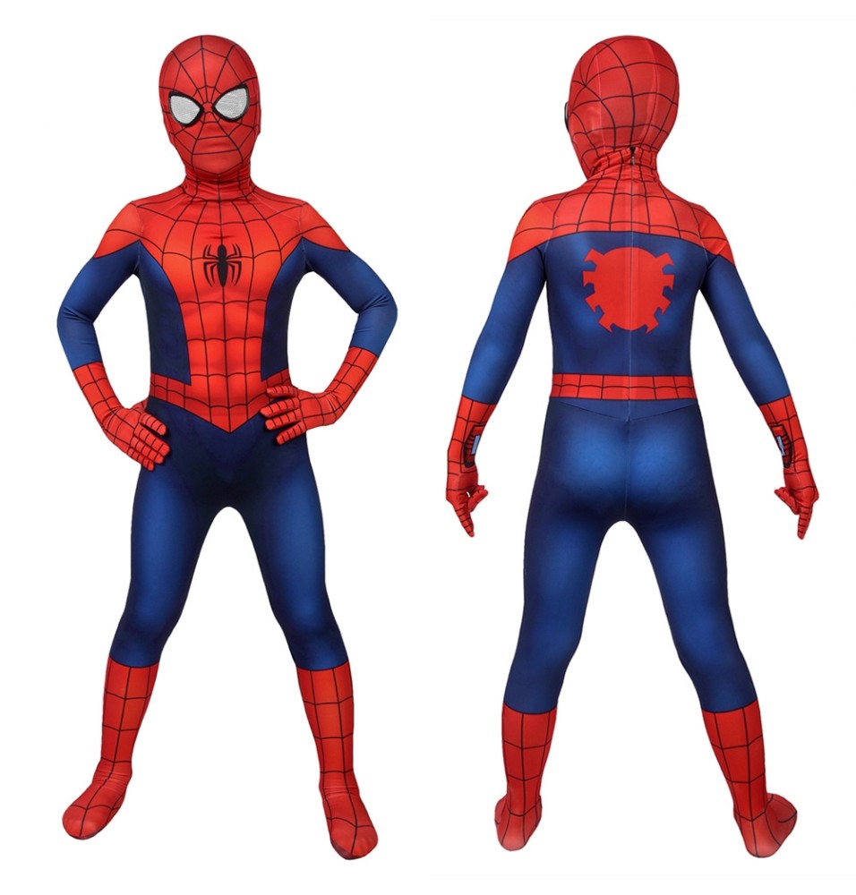 Ultimate Spider-Man Peter Parker Kids 3D Zentai Jumpsuit