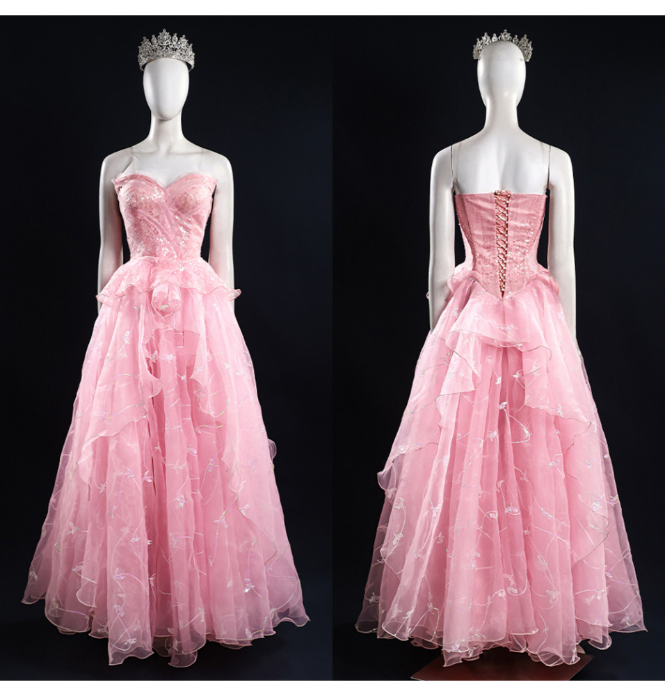 Wicked Glinda Cosplay Costume Deluxe Dress