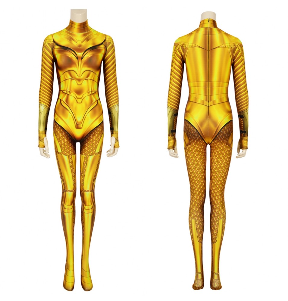 Wonder Woman 1984 Diana Prince Golden 3D Cosplay Jumpsuit