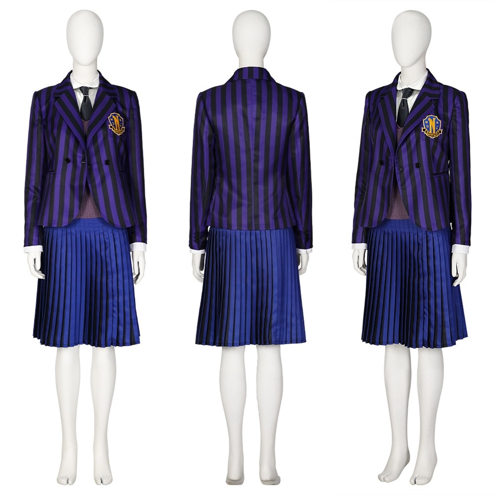 2022 TV Wednesday Female School Uniform Cosplay Costume