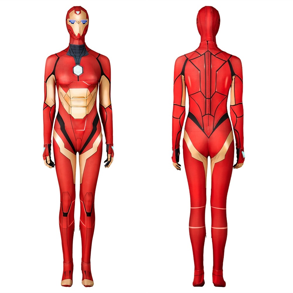 Ironheart Riri Williams Female Iron Man Cosplay Jumpsuit