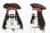 Pirates of The Caribbean Jack Sparrow Jackie Cosplay Costume