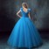 Disney Cinderella Live Action Blue Wedding Dress Cosplay Deluxe Costume