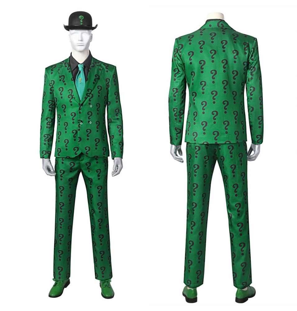 Batman Forever Riddler Green Cosplay Jumpsuit