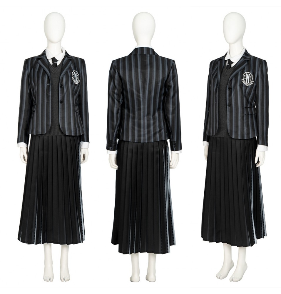 2022 TV Wednesday Addams School Uniform Cosplay Costume