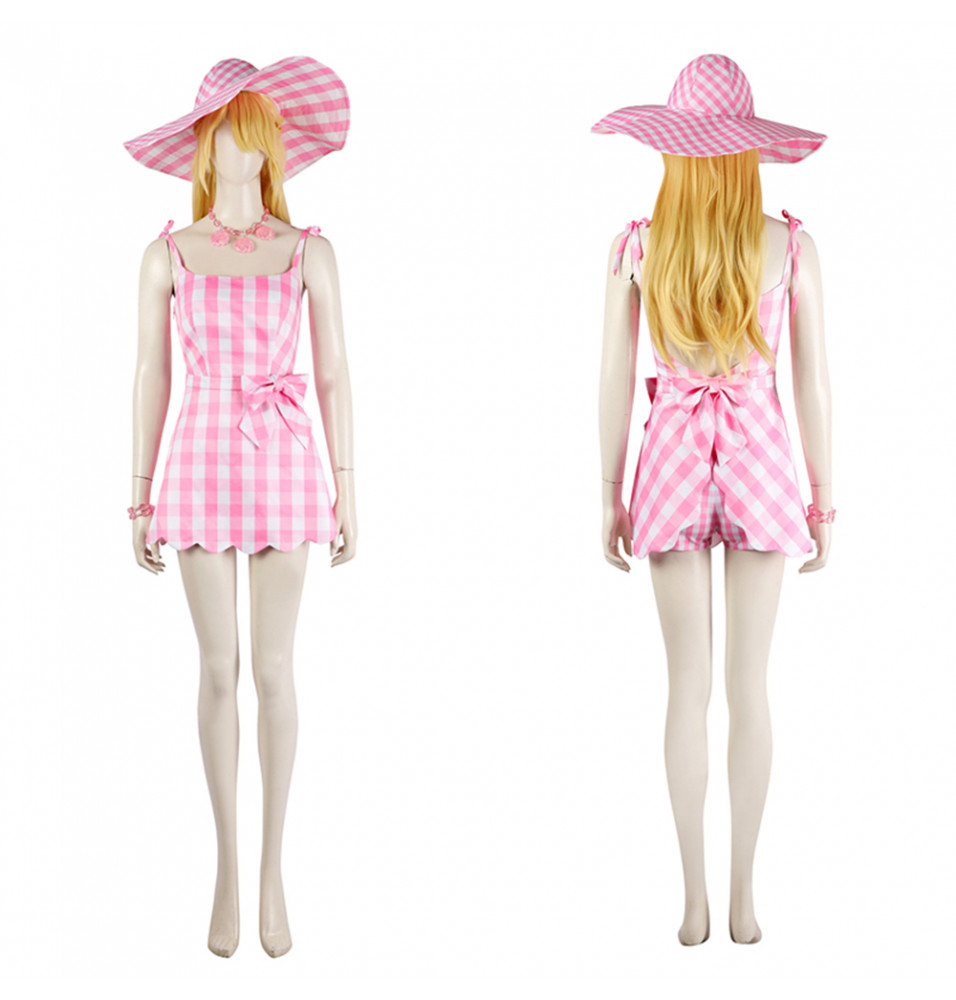 2023 Movie Barbie Cosplay Pink Dress
