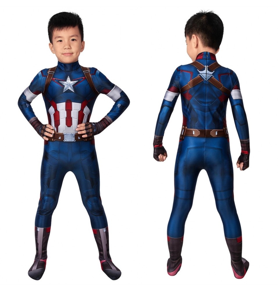 Avengers Age of Ultron Captain America Kids 3D Jumpsuit