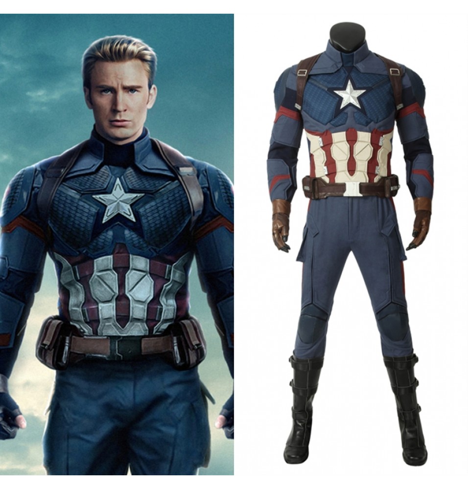 Avengers Endgame Captain America Cosplay Costume