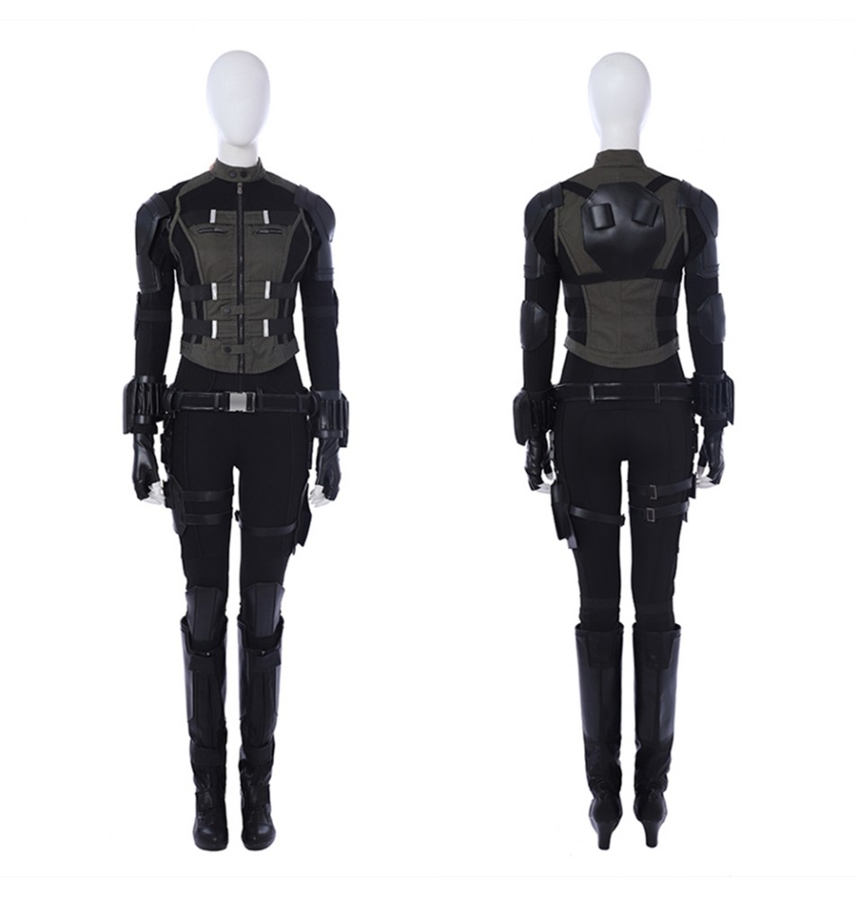 Avengers Infinity War Black Widow Costume Cosplay Outfit