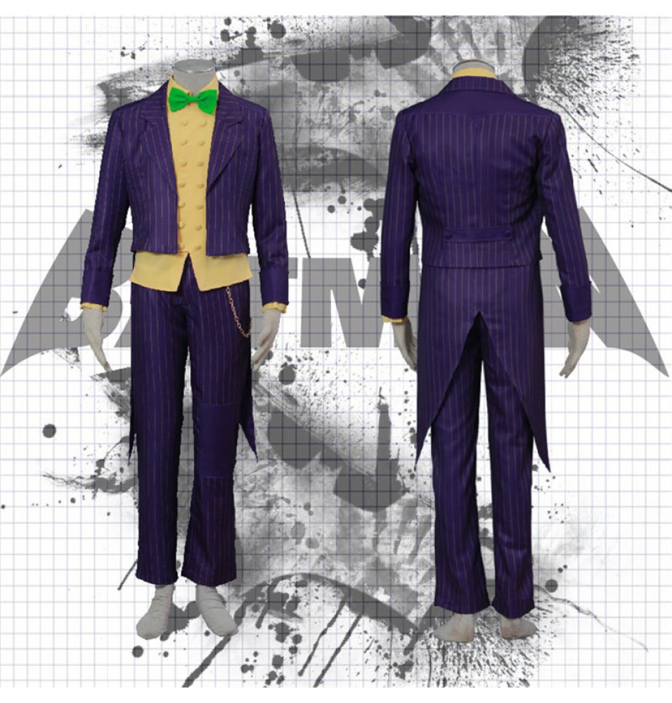 Batman Dark Knight Joker Set Gabardine Trench Coat Cosplay Costumes