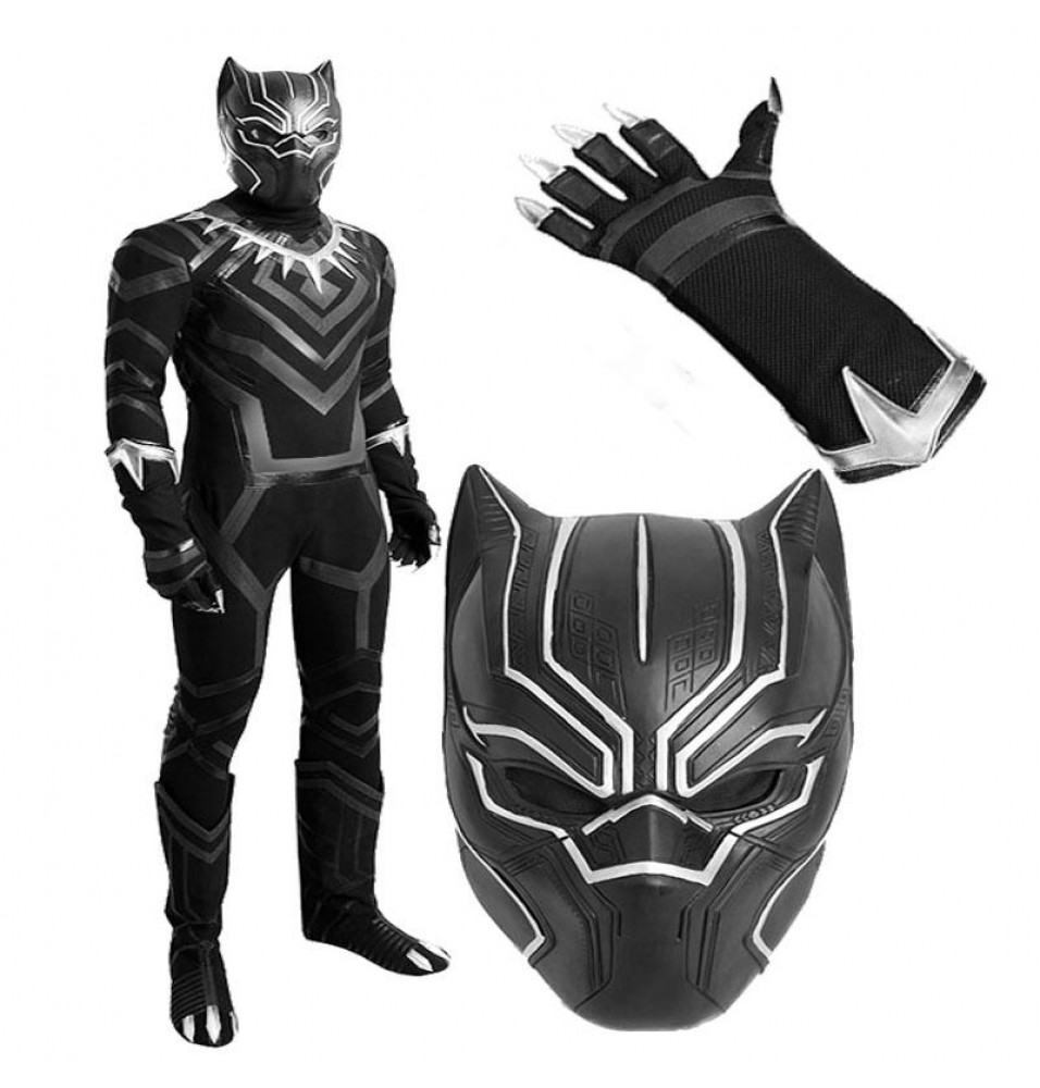 Civil War Black Panther T'Challa Costume Cosplay