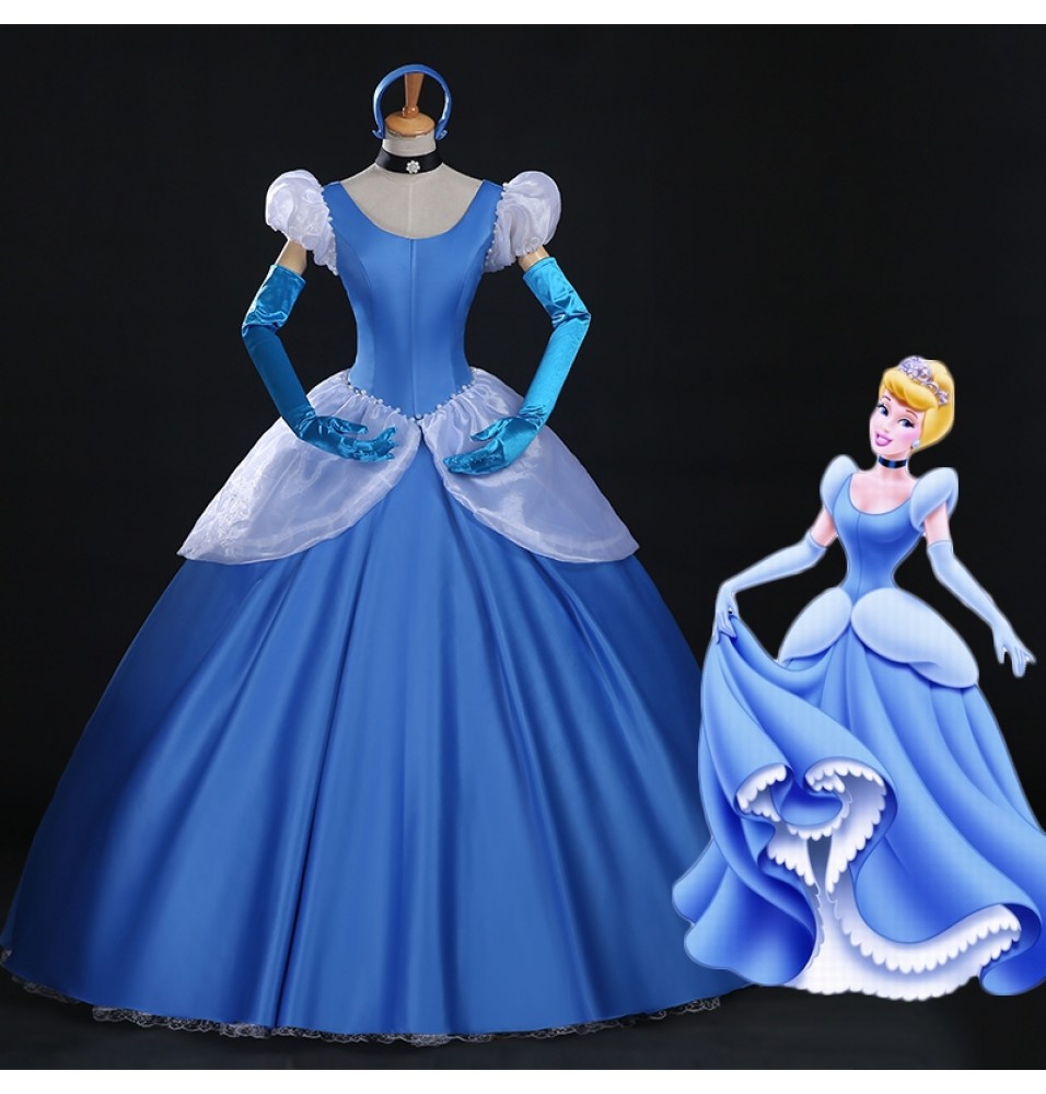 Disney Cinderella Princess Gorgeous Dress Cosplay Costume