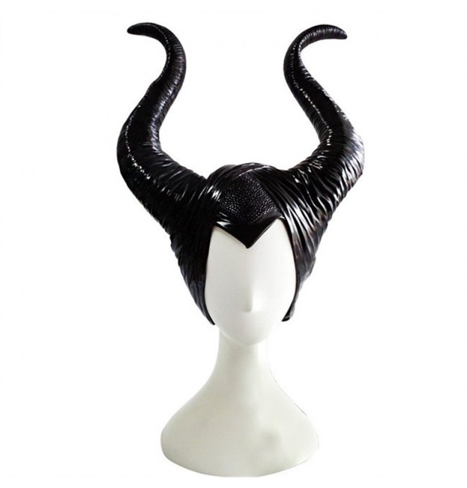 Disney Maleficent Black Witch Angelina Jolie Cosplay Cap Headpiece