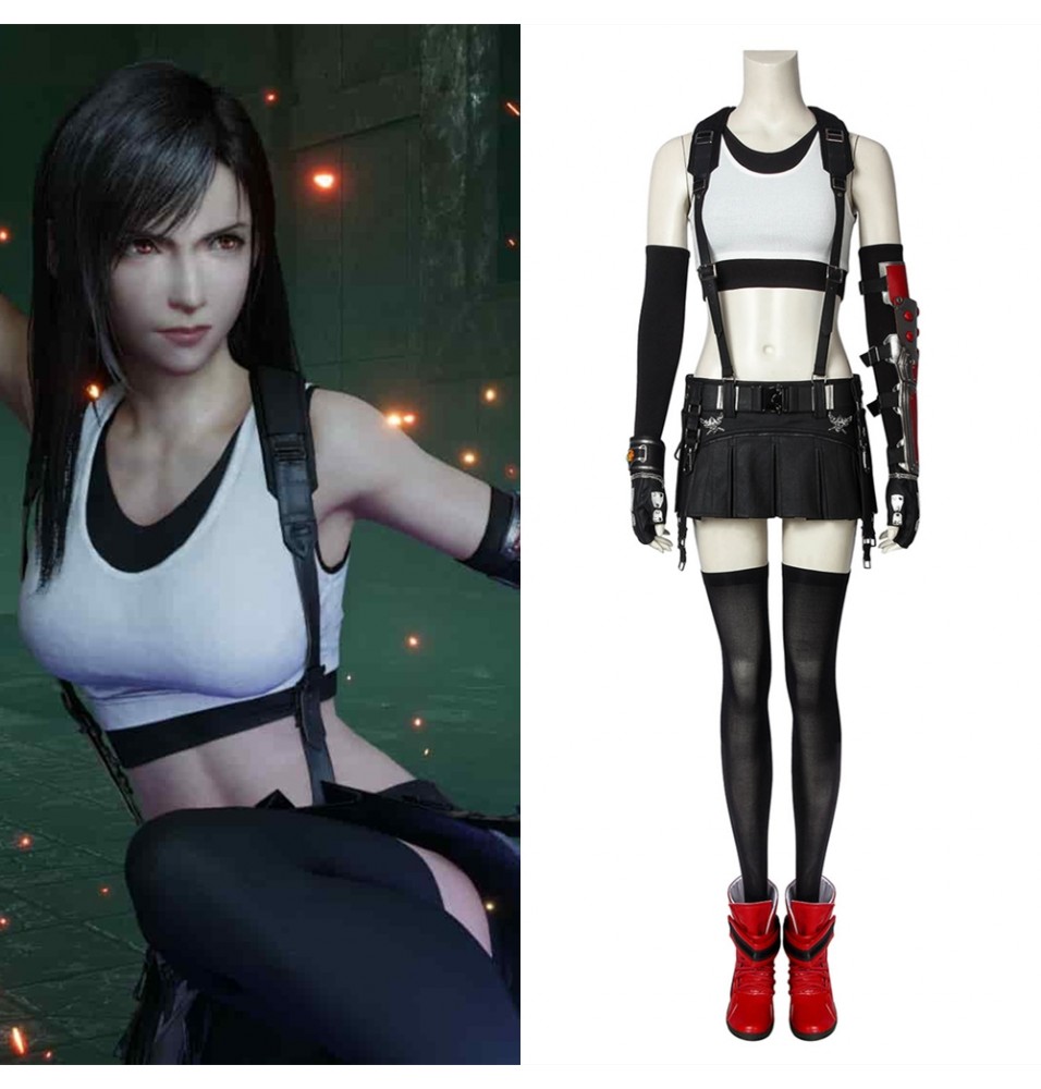 Final Fantasy VII PS4 Game FF7 Tifa Lockhar Cosplay Costume