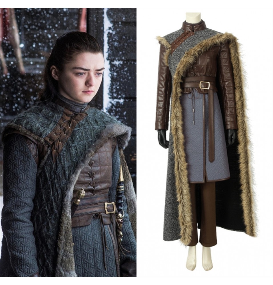 Game of Thrones 8 Arya Stark Cosplay Costume Deluxe
